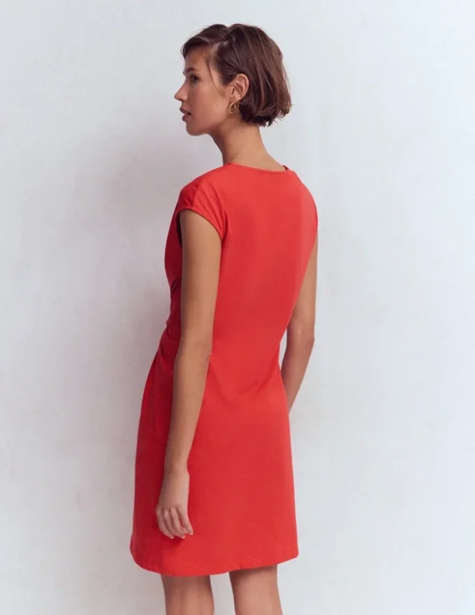 Delilah Twist Short Dress Red Coral Delilah Twist Short Dress Red Coral