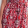 Delphine Midi Sleeveless Dress Blood Orange, Gardenia