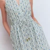 Delphine Midi Sleeveless Dress Ivory, Flower Lattice Delphine Midi Sleeveless Dress Ivory, Flower Lattice