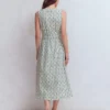 Delphine Midi Sleeveless Dress Ivory, Flower Lattice Delphine Midi Sleeveless Dress Ivory, Flower Lattice