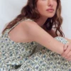Delphine Midi Sleeveless Dress Ivory, Flower Lattice Delphine Midi Sleeveless Dress Ivory, Flower Lattice