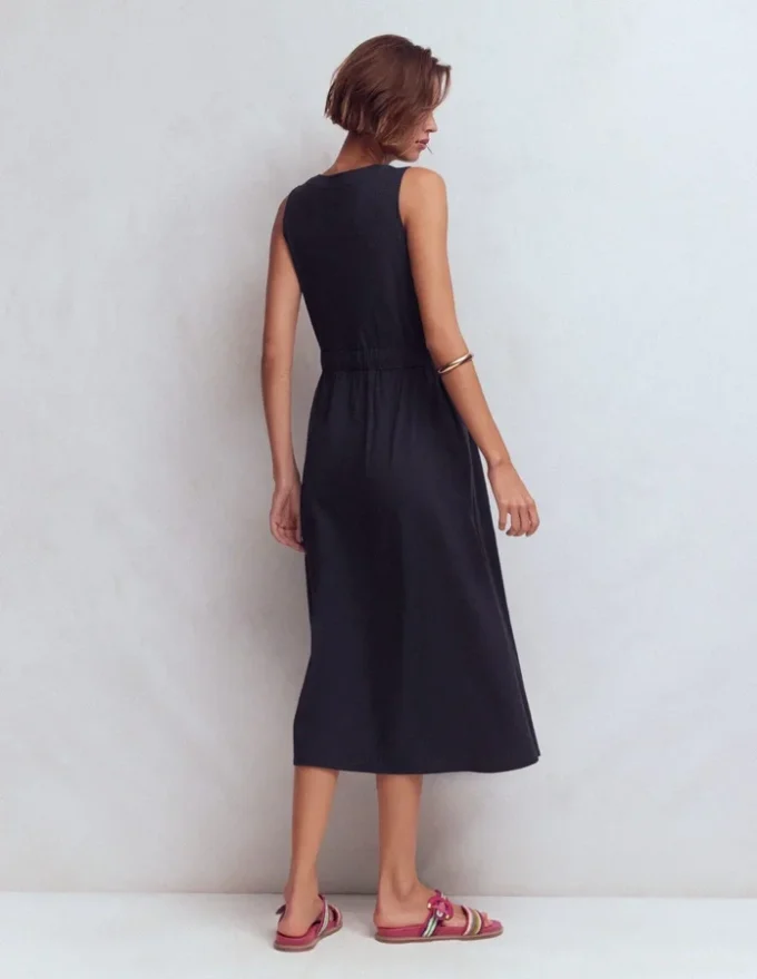 Delphine Midi Sleeveless Dress Navy Delphine Midi Sleeveless Dress Navy
