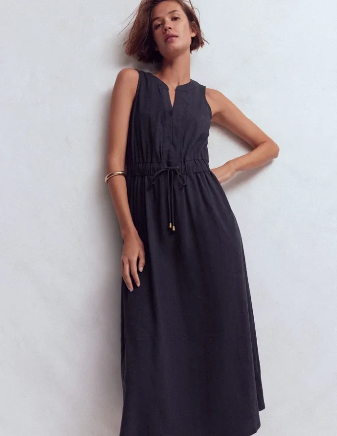 Delphine Midi Sleeveless Dress Navy Delphine Midi Sleeveless Dress Navy