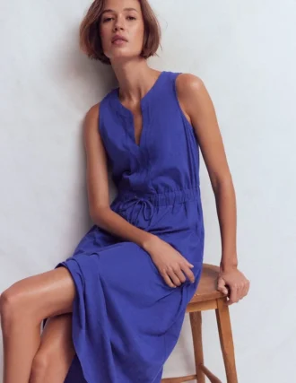 Delphine Midi Sleeveless Dress Sapphire Blue