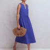 Delphine Midi Sleeveless Dress Sapphire Blue Delphine Midi Sleeveless Dress Sapphire Blue