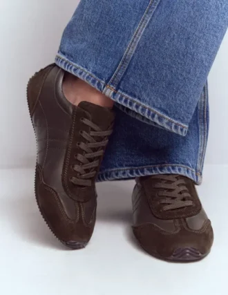 Delphine Slim Sole Trainers Chocolate
