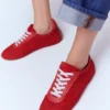 Delphine Slim Sole Trainers Red Delphine Slim Sole Trainers Red