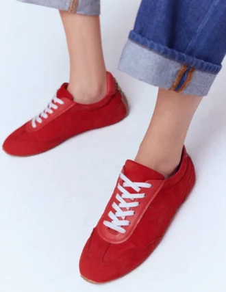 Delphine Slim Sole Trainers Red