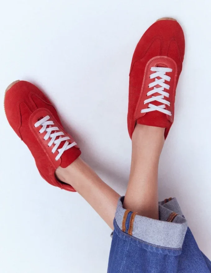 Delphine Slim Sole Trainers Red Delphine Slim Sole Trainers Red