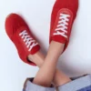 Delphine Slim Sole Trainers Red Delphine Slim Sole Trainers Red