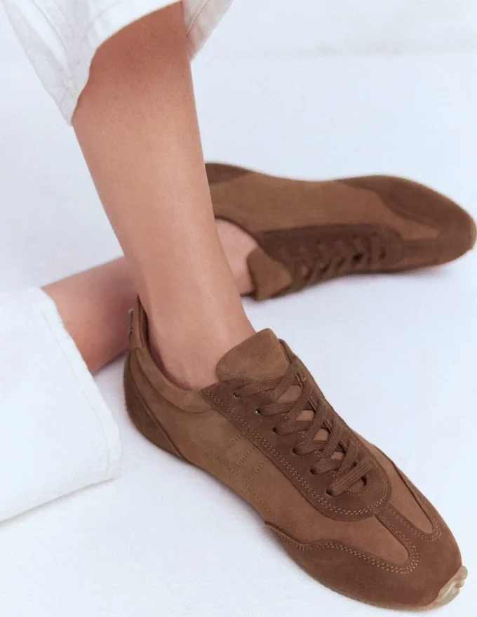 Delphine Slim Sole Trainers Tan Delphine Slim Sole Trainers Tan