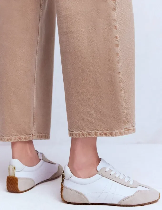 Delphine Slim Sole Trainers White Mix Delphine Slim Sole Trainers White Mix