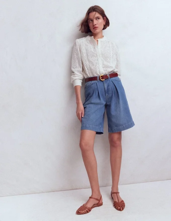 Denim Bermuda Short Light Vintage Denim Bermuda Short Light Vintage