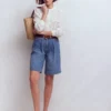 Denim Bermuda Short Light Vintage Denim Bermuda Short Light Vintage