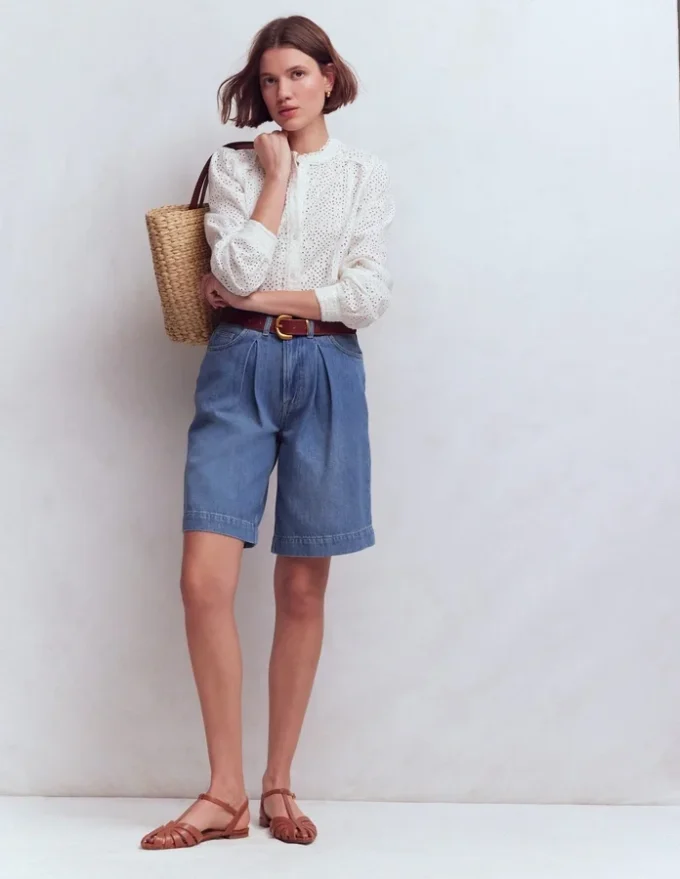 Denim Bermuda Short Light Vintage Denim Bermuda Short Light Vintage
