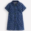 Denim Shirt Dress Blue Ditsy Floral Denim Shirt Dress Blue Ditsy Floral