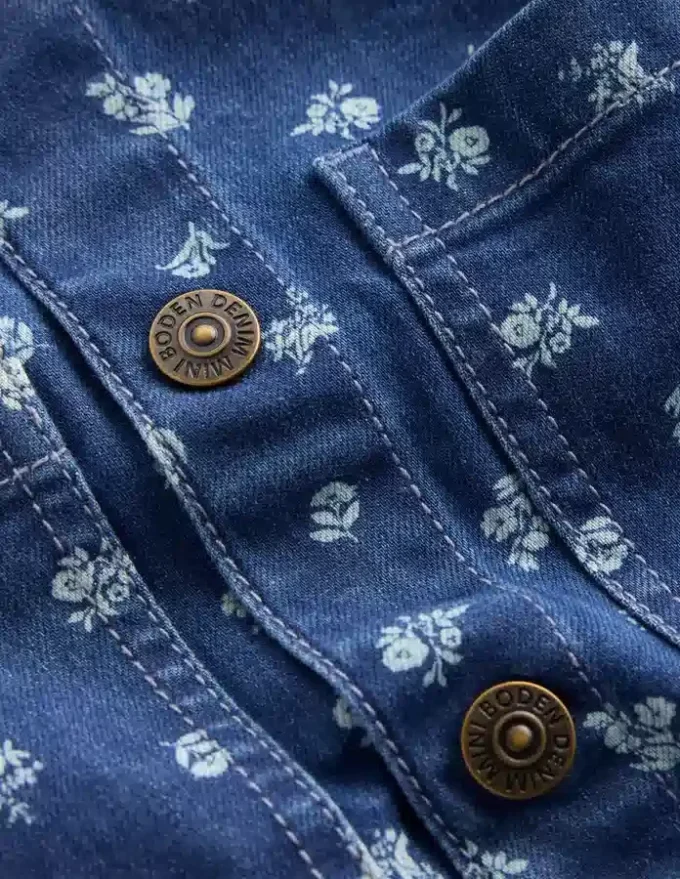 Denim Shirt Dress Blue Ditsy Floral Denim Shirt Dress Blue Ditsy Floral