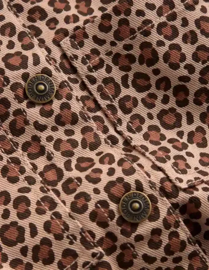 Denim Shirt Dress Leopard Denim Shirt Dress Leopard