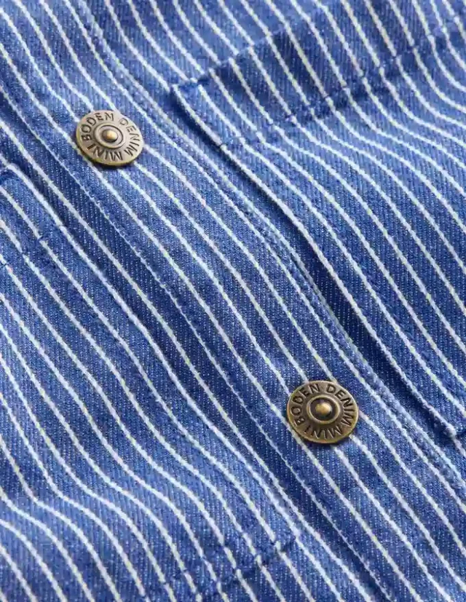 Denim Shirt Dress Sapphire Blue Stripe Denim Shirt Dress Sapphire Blue Stripe