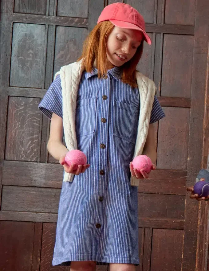Denim Shirt Dress Sapphire Blue Stripe Denim Shirt Dress Sapphire Blue Stripe