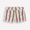 Denim Shorts Ivory/Green/Pink Stripe