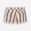 Denim Shorts Ivory/Green/Pink Stripe
