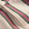 Denim Shorts Ivory/Green/Pink Stripe