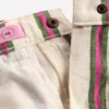 Denim Shorts Ivory/Green/Pink Stripe