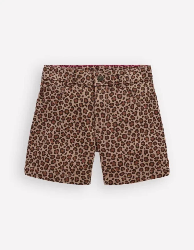 Denim Shorts Leopard