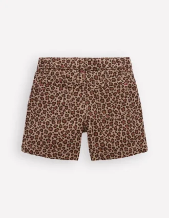 Denim Shorts Leopard