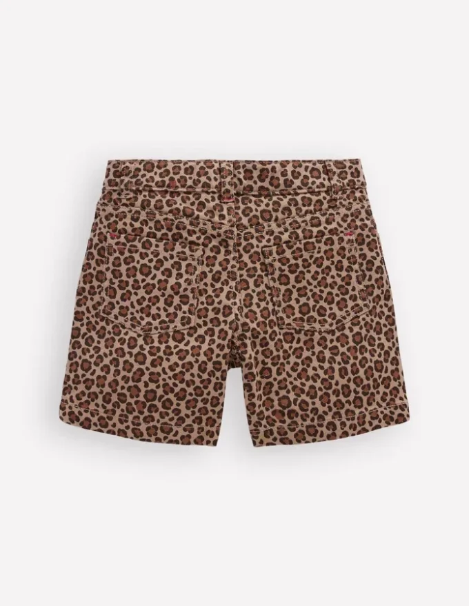 Denim Shorts Leopard