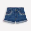 Denim Shorts Mid Vintage Embroidered