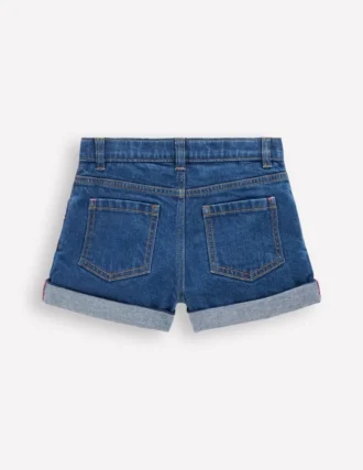 Denim Shorts Mid Vintage Embroidered