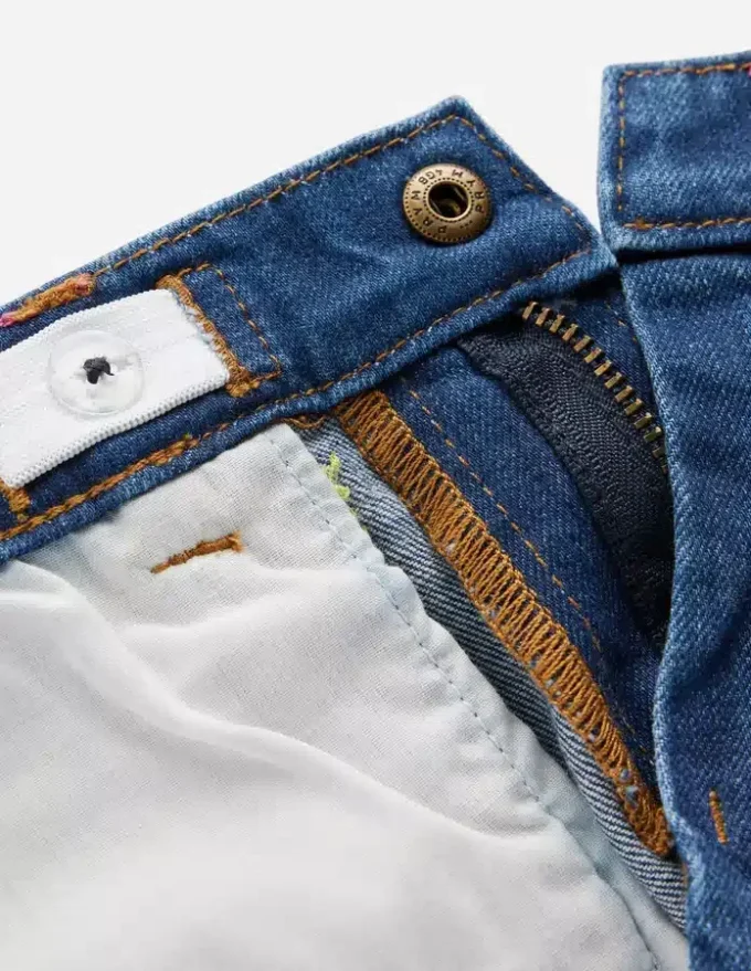 Denim Shorts Mid Vintage Embroidered