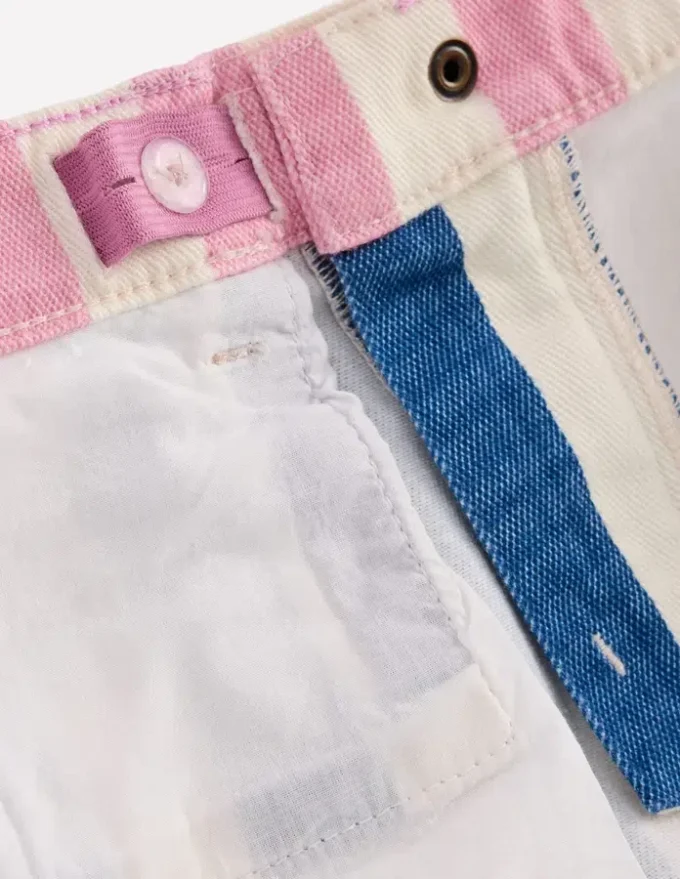 Denim Shorts Multi Hotch Potch Stripe