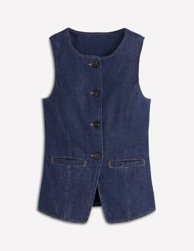 Denim Waistcoat Indigo Denim Denim Waistcoat Indigo Denim