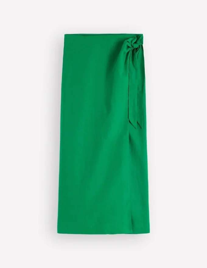 Dimitra Linen Column Skirt Rich Emerald Dimitra Linen Column Skirt Rich Emerald