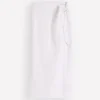 Dimitra Linen Column Skirt White Dimitra Linen Column Skirt White