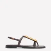 Disc Flat Sandals Dark Chocolate Disc Flat Sandals Dark Chocolate