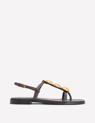 Disc Flat Sandals Dark Chocolate