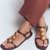 Disc Flat Sandals Dark Chocolate Disc Flat Sandals Dark Chocolate