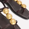 Disc Flat Sandals Dark Chocolate Disc Flat Sandals Dark Chocolate