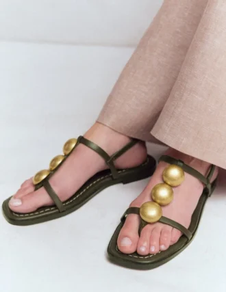 Disc Flat Sandals Deep Olive