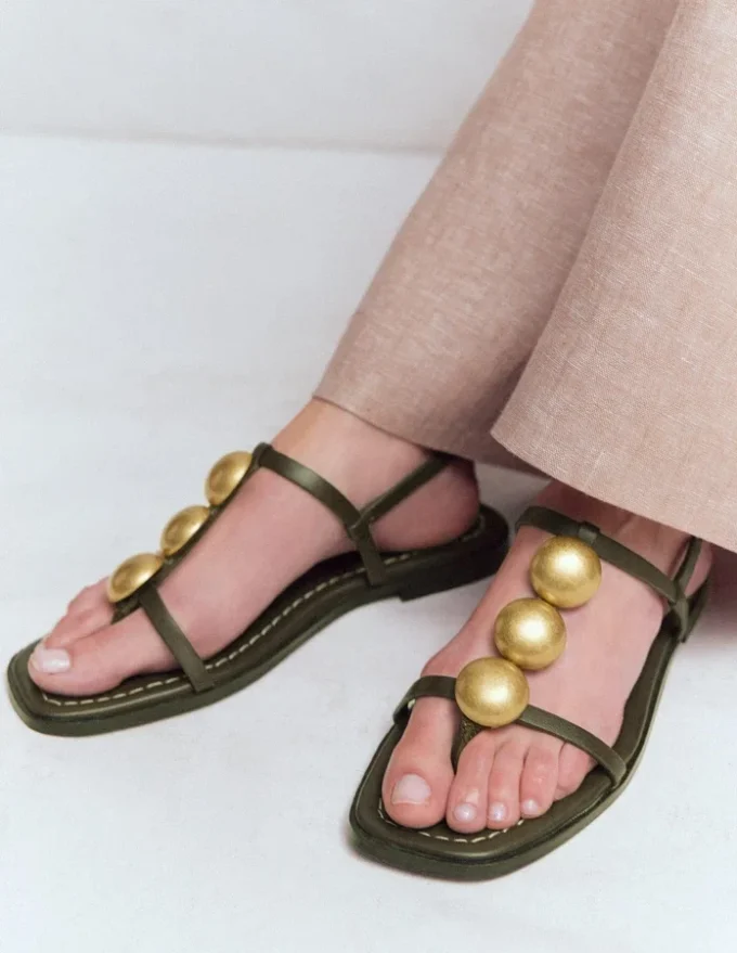 Disc Flat Sandals Deep Olive