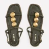 Disc Flat Sandals Deep Olive