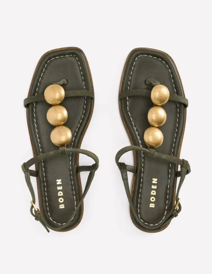 Disc Flat Sandals Deep Olive