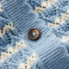 Dot Pointelle Cardigan Blue Stripe Dot Pointelle Cardigan Blue Stripe