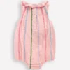 Double Cloth Bubble Romper Chalk Pink Multi Ric Rac Double Cloth Bubble Romper Chalk Pink Multi Ric Rac