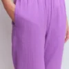 Double Cloth Crop Pants Amethyst Purple Double Cloth Crop Pants Amethyst Purple