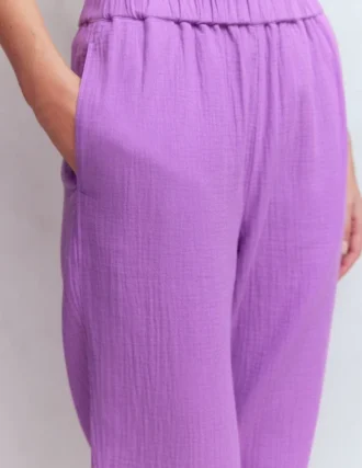 Double Cloth Crop Pants Amethyst Purple